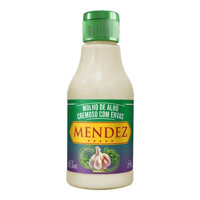 Molho de Alho Cremoso com Ervas Mendez 215ml