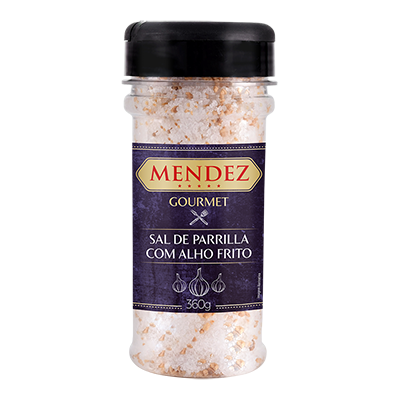 Sal de Parrilla Gourmet Alho Frito Mendez 360g