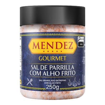 Sal de Parrilla Gourmet Com Alho Frito Mendez 250g