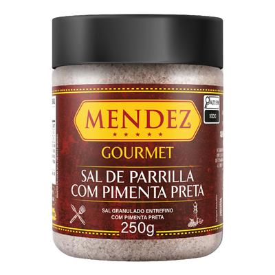 Sal de Parrilla Gourmet Com Pimenta Preta Mendez 250g